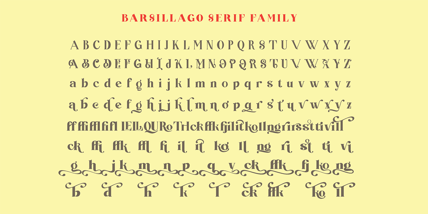 Beispiel einer Barsillago-Schriftart #2